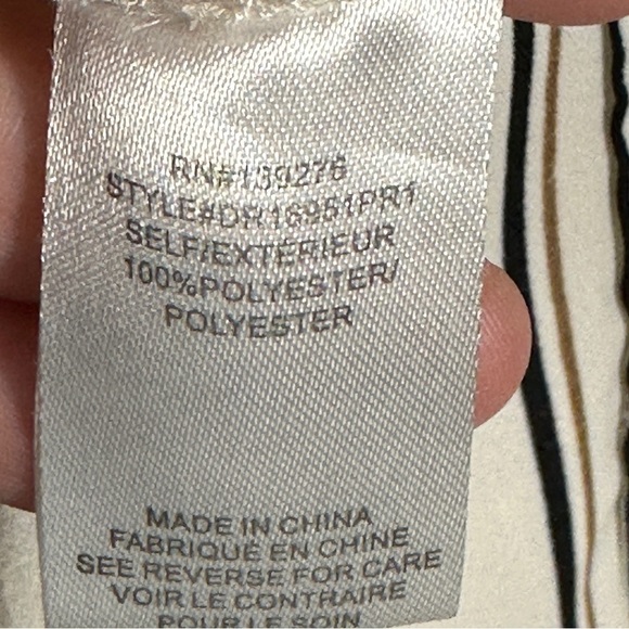 DR2 semi-sheer short sleeved tunic, size XL, polyester, stripe, office - Picture 9 of 11